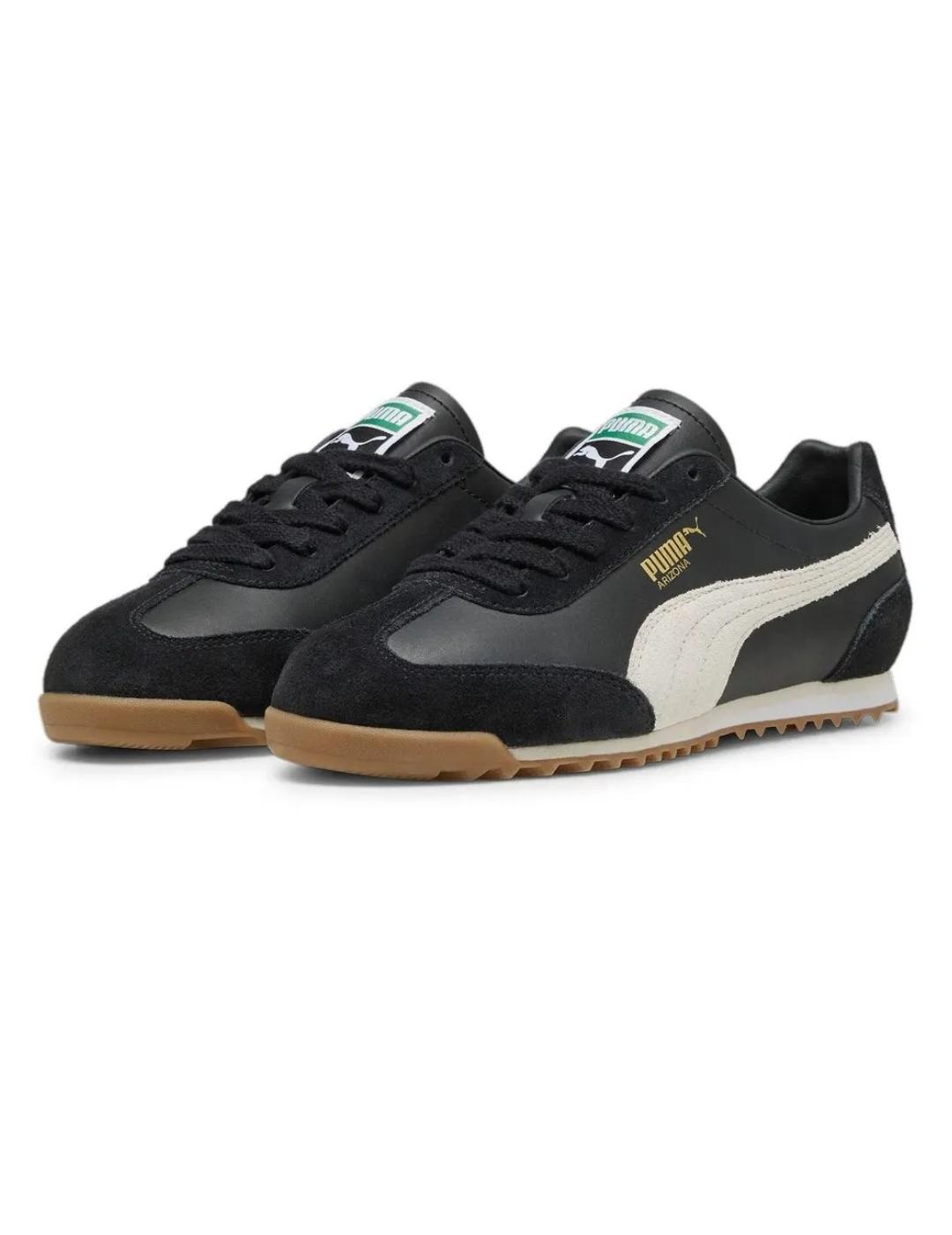 Zapatillas puma arizona retro negro de mujer.