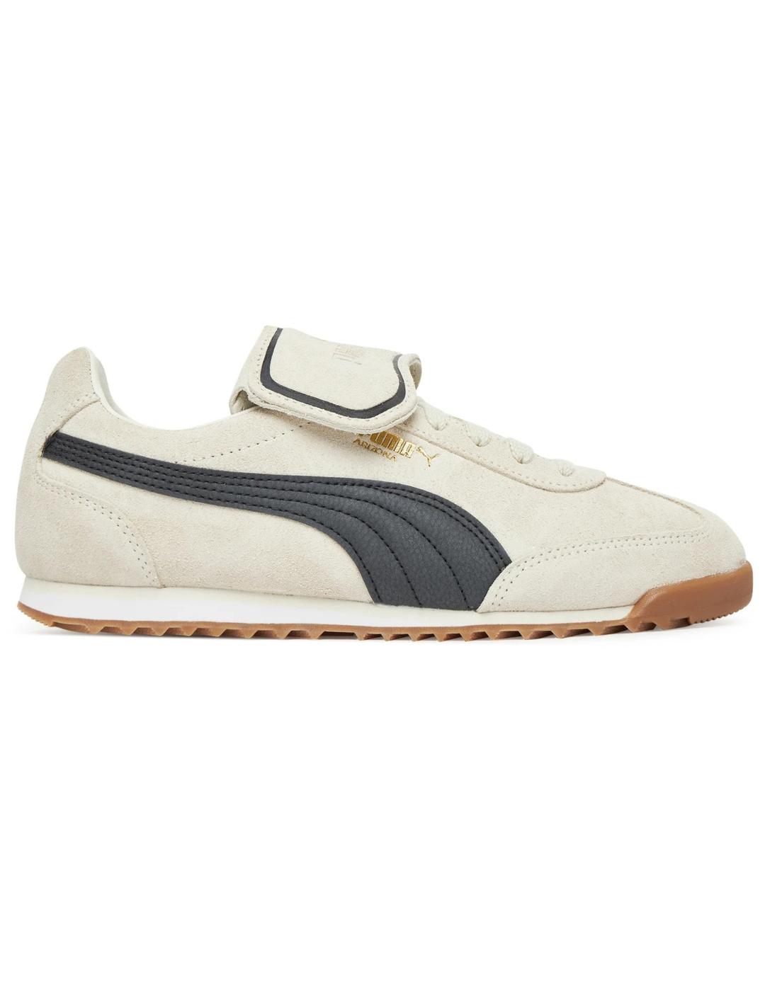 Zapatillas puma arizona premium beige de mujer.