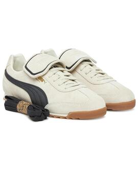 Zapatillas puma arizona premium beige de mujer.