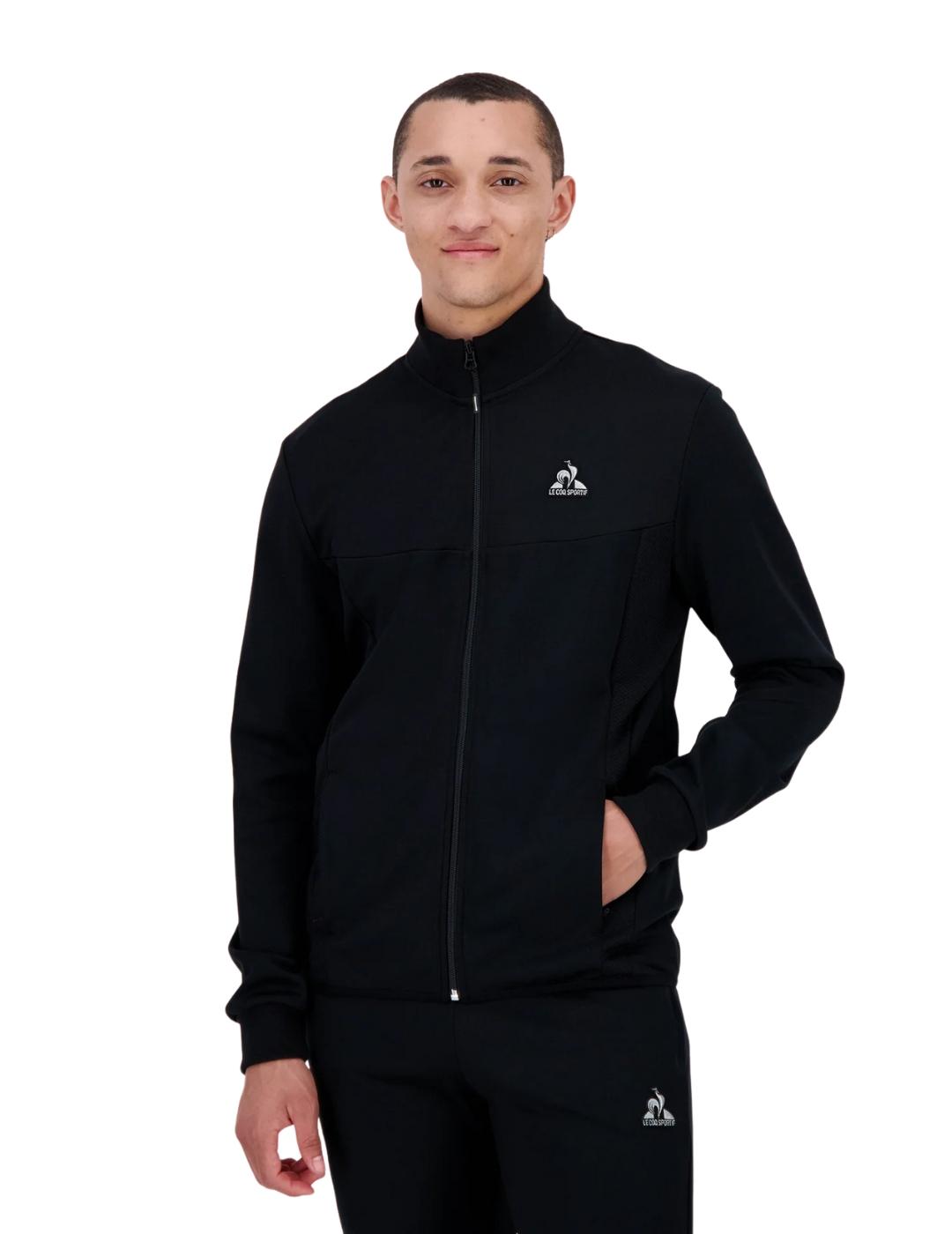 Chaqueta Le Coq S. tech sp fz sweat nº1 negro de hombre.