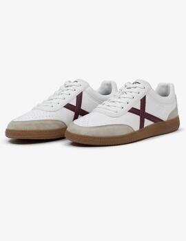 Zapatillas munich rumba 19 blanco granate unisex.