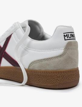 Zapatillas munich rumba 19 blanco granate unisex.