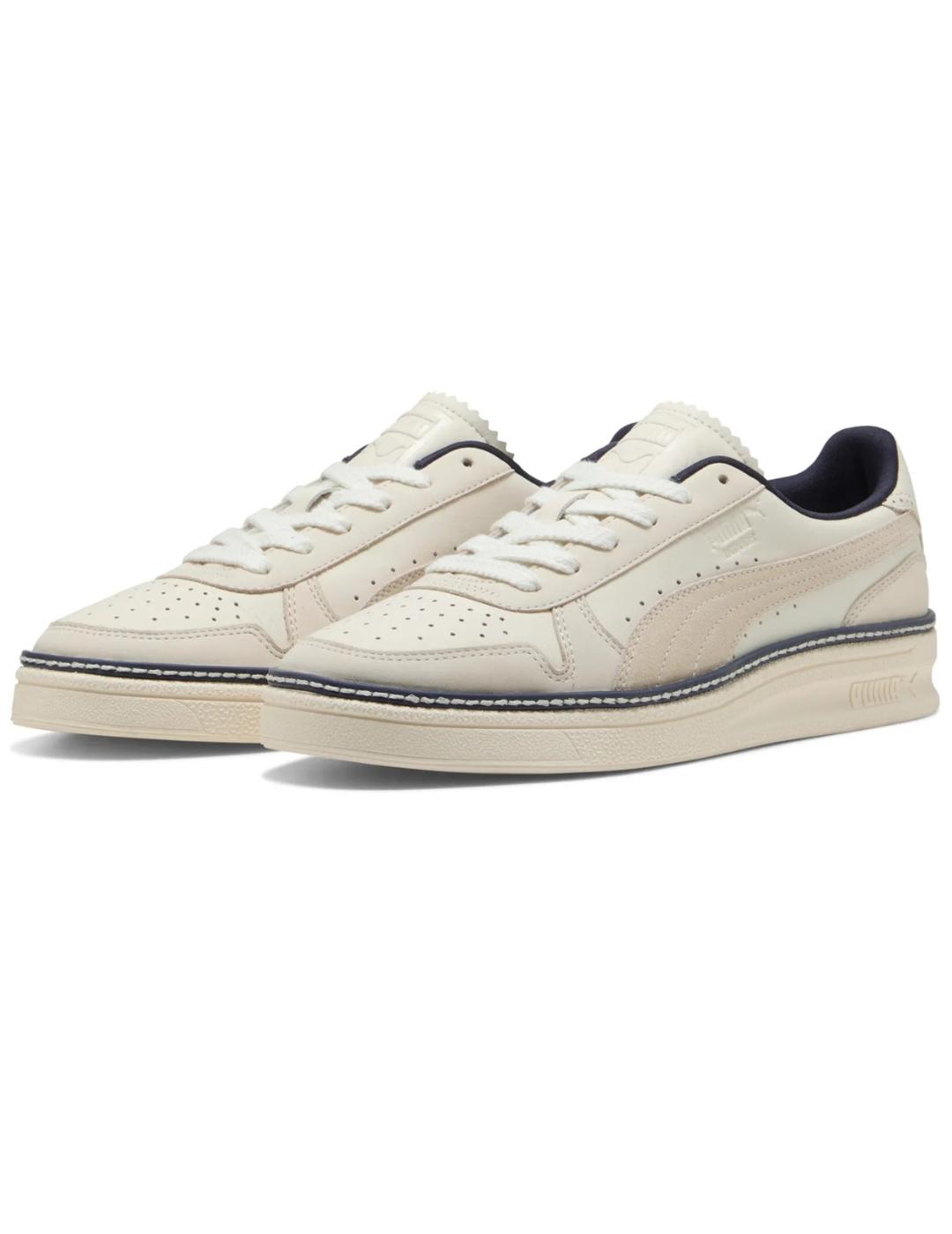 Zapatillas puma indoor regal grace blanco gris de hombre.
