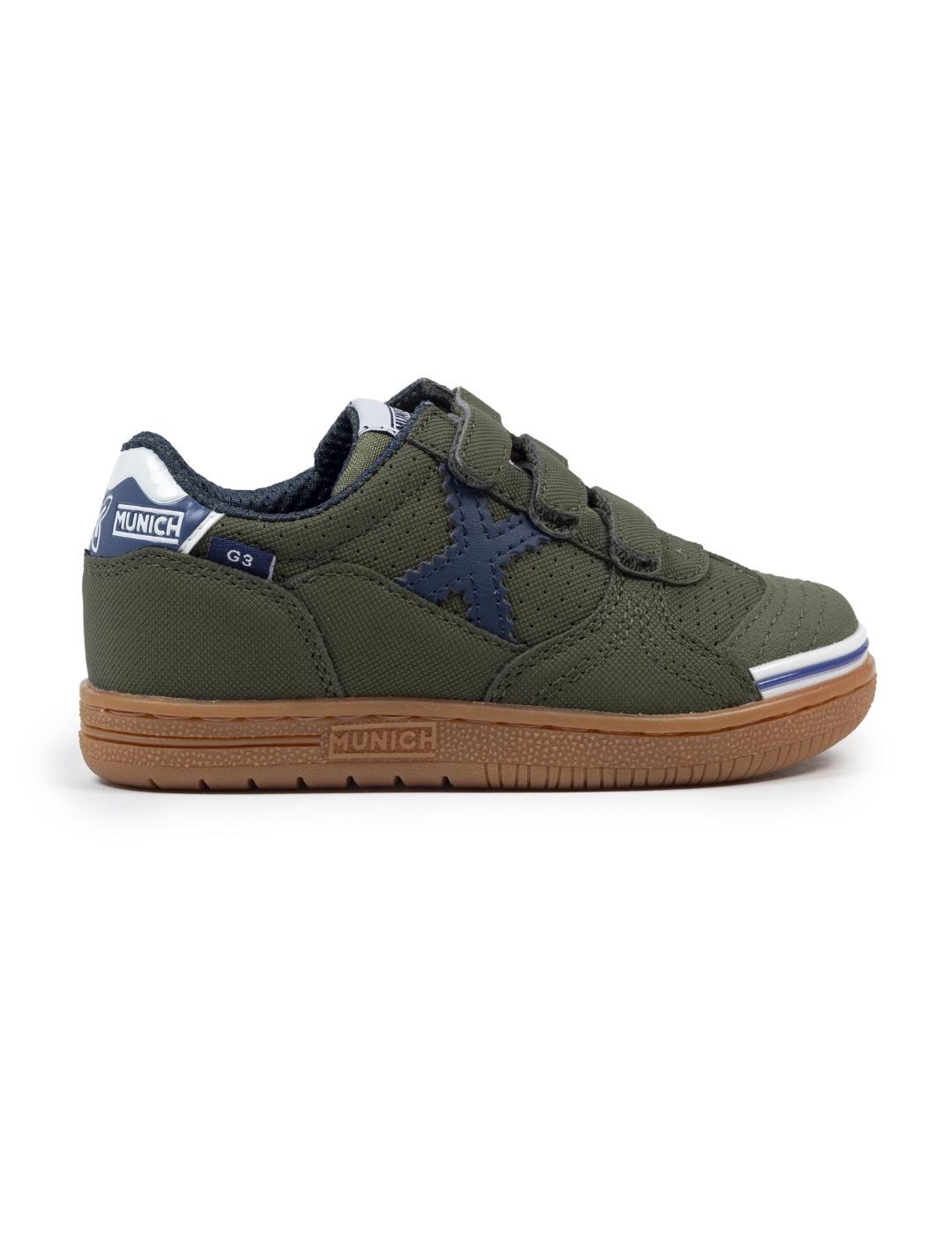 Zapatillas munich g-3 kid vco 455 verde de niño.