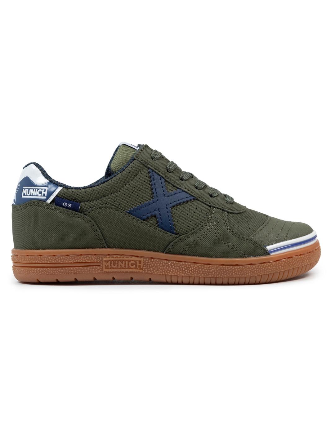 Zapatillas munich g-3 kid 445 verde de niño.