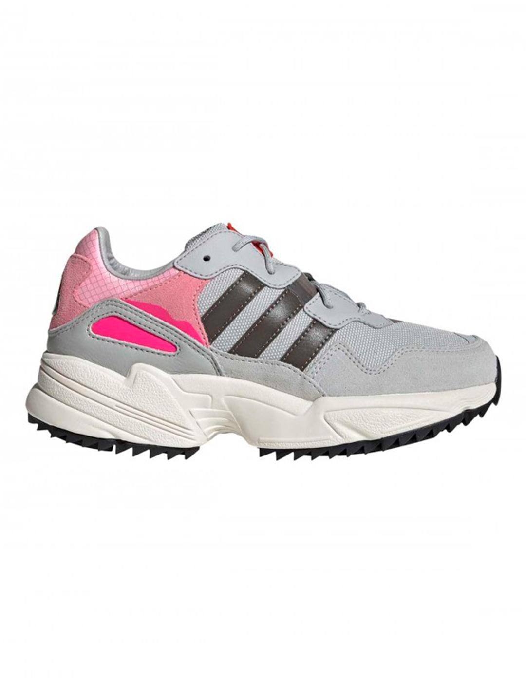 adidas gris con rosa