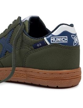 Zapatillas munich g-3 kid 445 verde de niño.