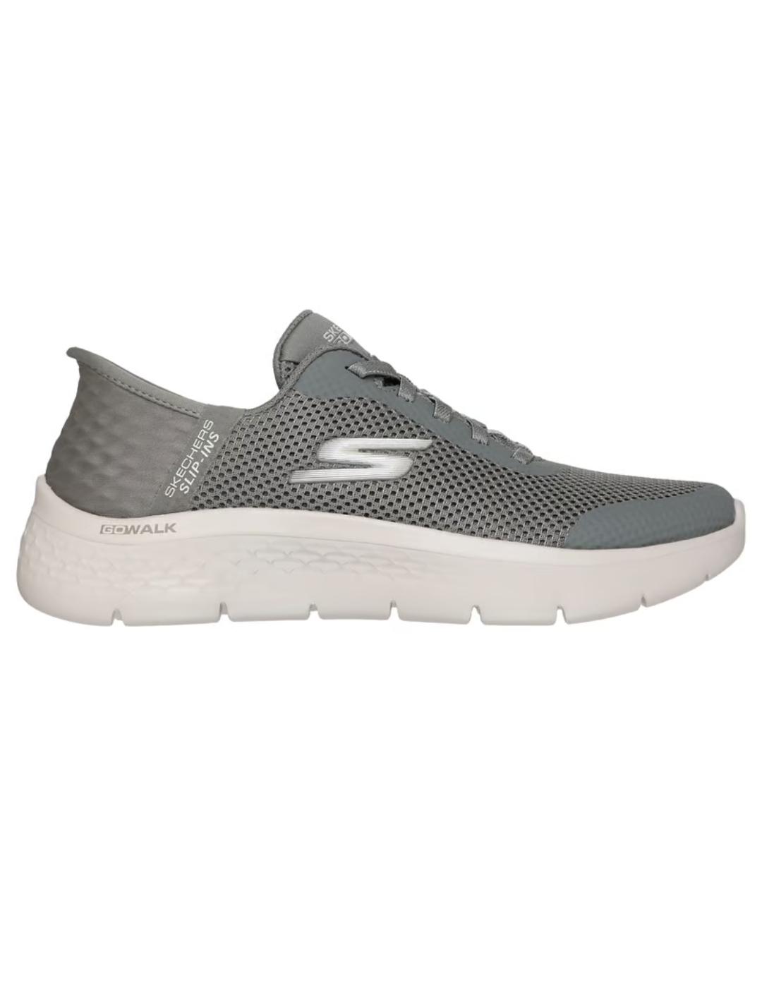 Zapatllas skechers go walk flex  slip-ins verde de mujer.