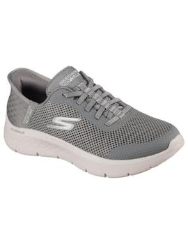 Zapatllas skechers go walk flex  slip-ins verde de mujer.