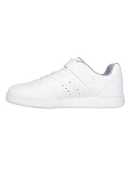 Zapatillas skechers quick street blanco de niño.