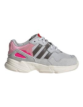 Zapatillas de Niño ADIDAS YUNG-96 EL I GRIS/ROSA