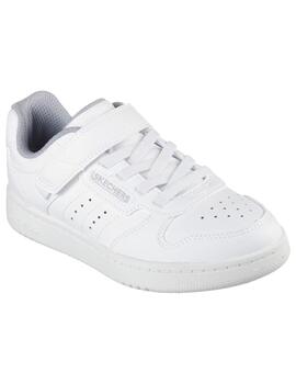 Zapatillas skechers quick street blanco de niño.