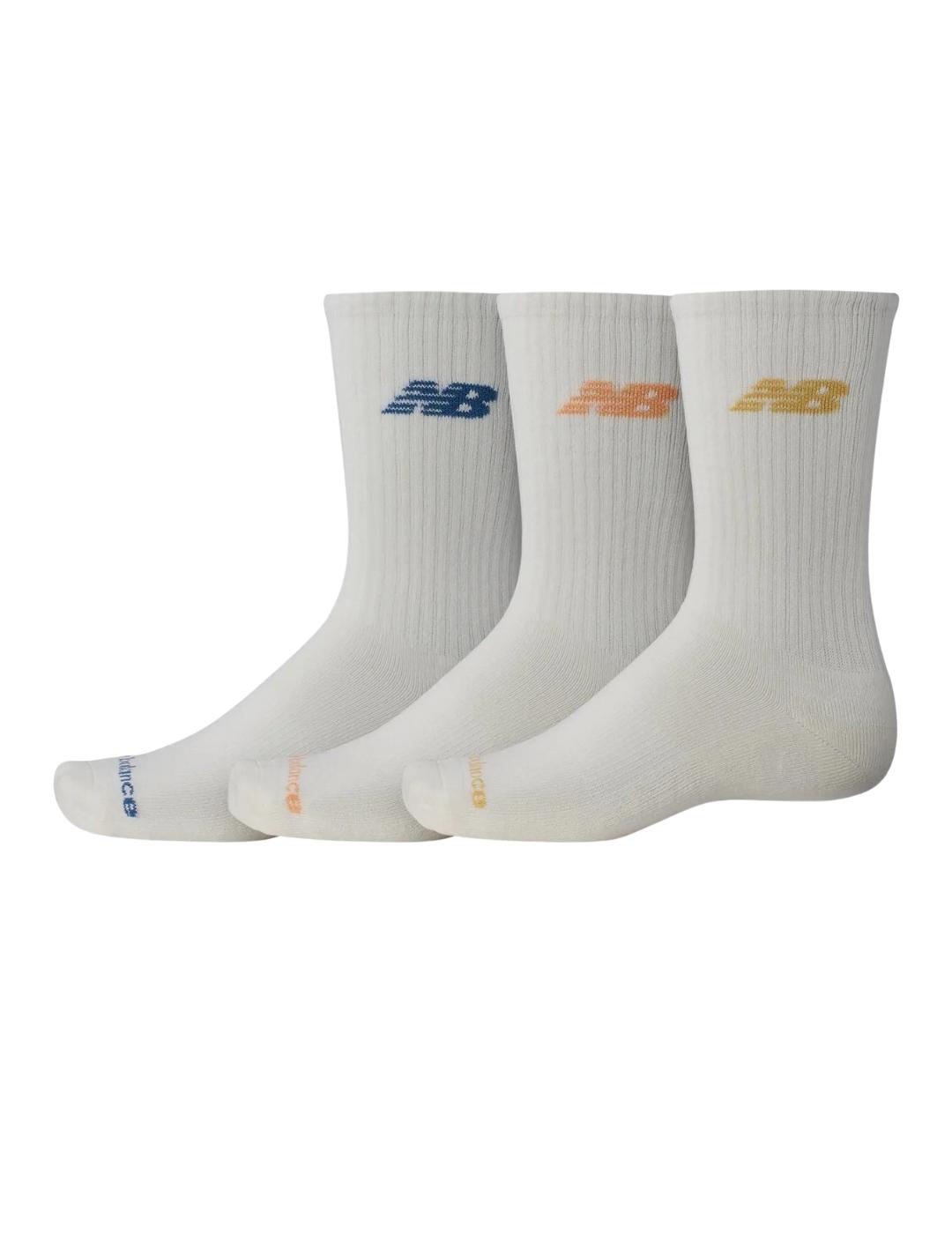 Calcetines New balance everyday crew beige unisex.