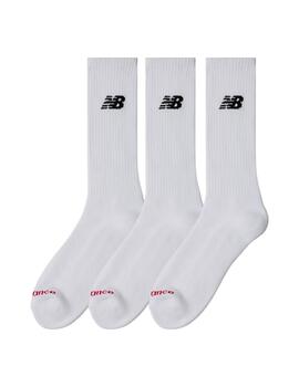 Calcetines New balance everyday crew blanco unisex.