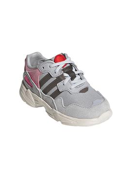 Zapatillas de Niño ADIDAS YUNG-96 EL I GRIS/ROSA