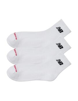 Calcetines New balance everyday ankle blanco unisex.