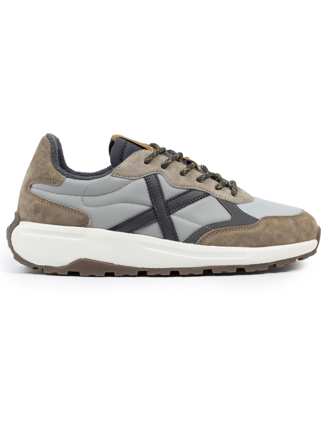 Zapatillas munich babel 09 gris marrón de hombre.
