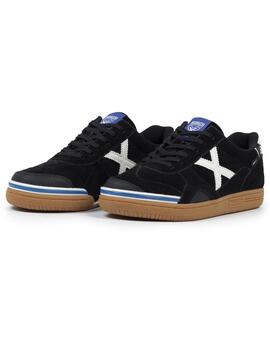 Zapatillas munich gresca kid 322 negro blanco de niño.