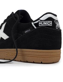 Zapatillas munich gresca kid 322 negro blanco de niño.