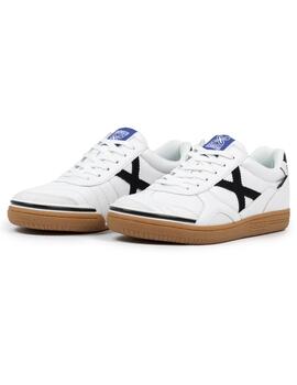Zapatillas munich gresca kid blanco negro de niño.