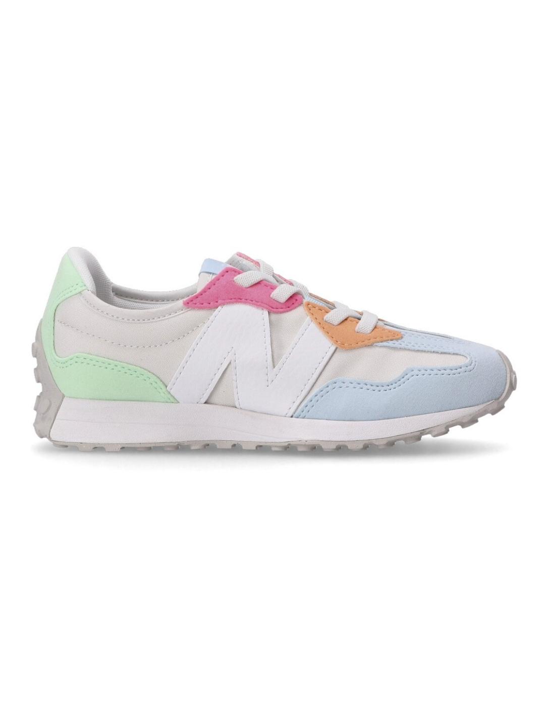 Zapatillas new balance ph327kwg blanco multicolor de niño.