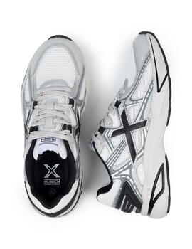 Zapatillas munich m2000 02 blanco plata de hombre.