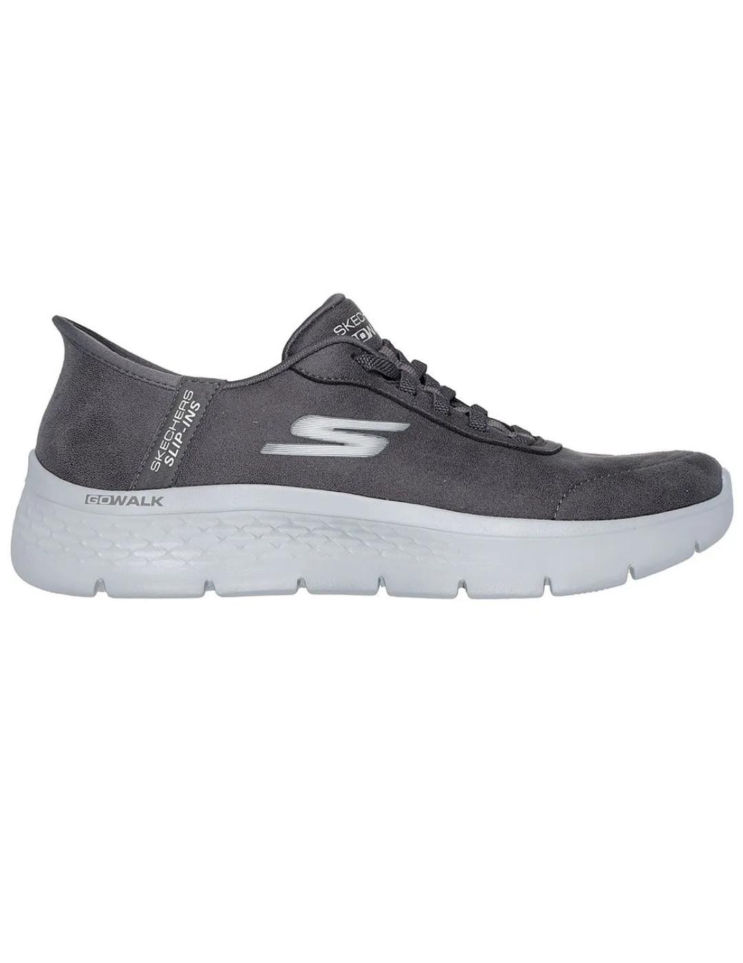 Zapatillas skechers go walk flex mali slip ins gris de mujer