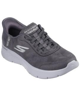 Zapatillas skechers go walk flex mali slip ins gris de mujer