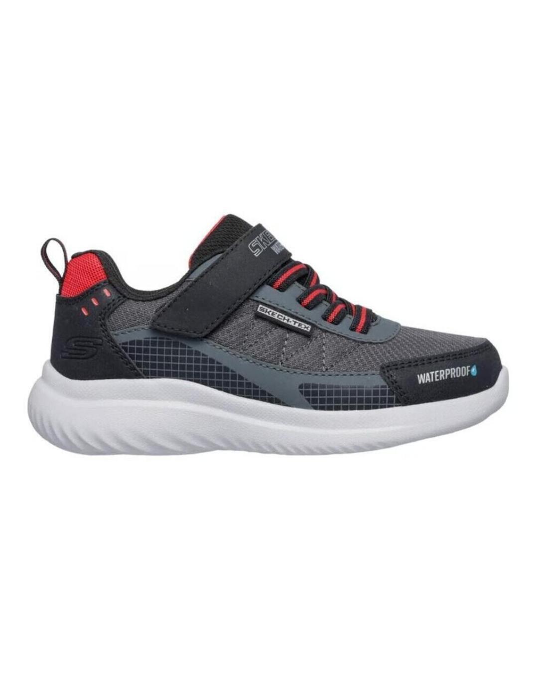 Zapatillas skechers bounder 2.0 aqua pace negro de niño.
