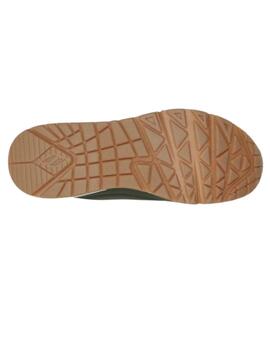 Zapatillas skechers uno shimmer away verde de mujer.