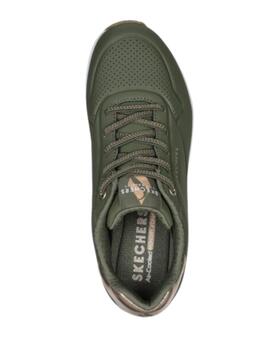 Zapatillas skechers uno shimmer away verde de mujer.
