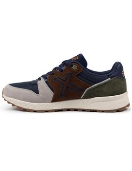 Zapatillas munich 1030 81 azul marrón de hombre.