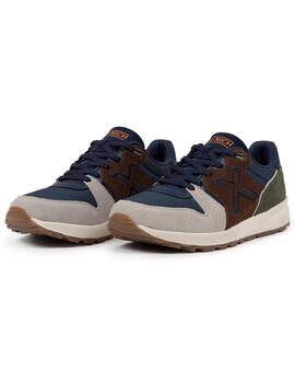 Zapatillas munich 1030 81 azul marrón de hombre.