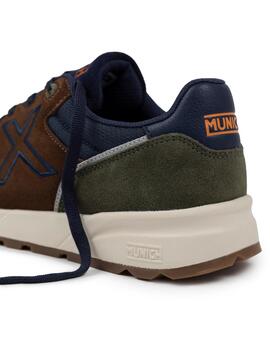 Zapatillas munich 1030 81 azul marrón de hombre.