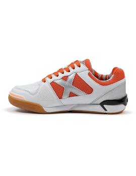 Zapatillas munich one kid 75 blanco naranja de niño.