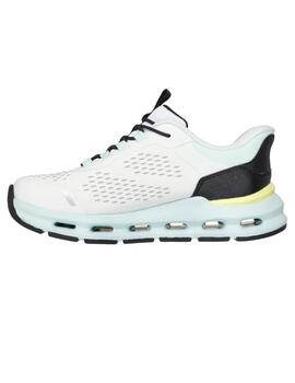 Zapatillas skechers glide step vista lane blanco de niño.