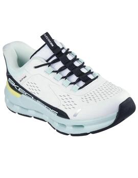 Zapatillas skechers glide step vista lane blanco de niño.