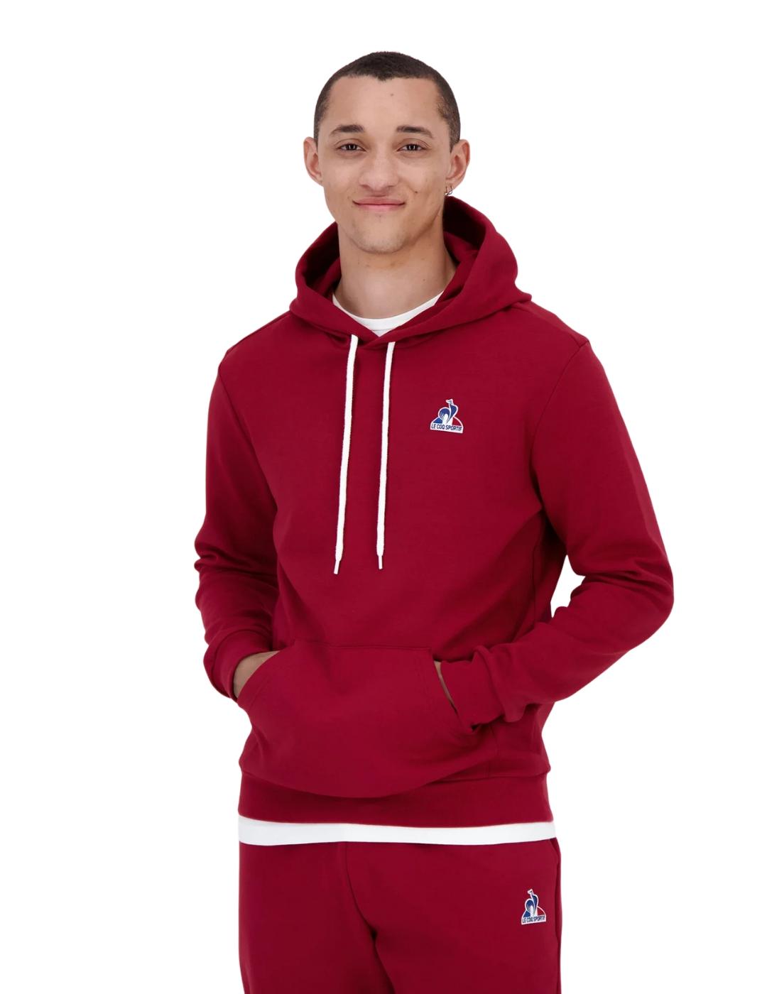 Sudadera le coq sportif ess hoody nº1 m rojo de hombre.