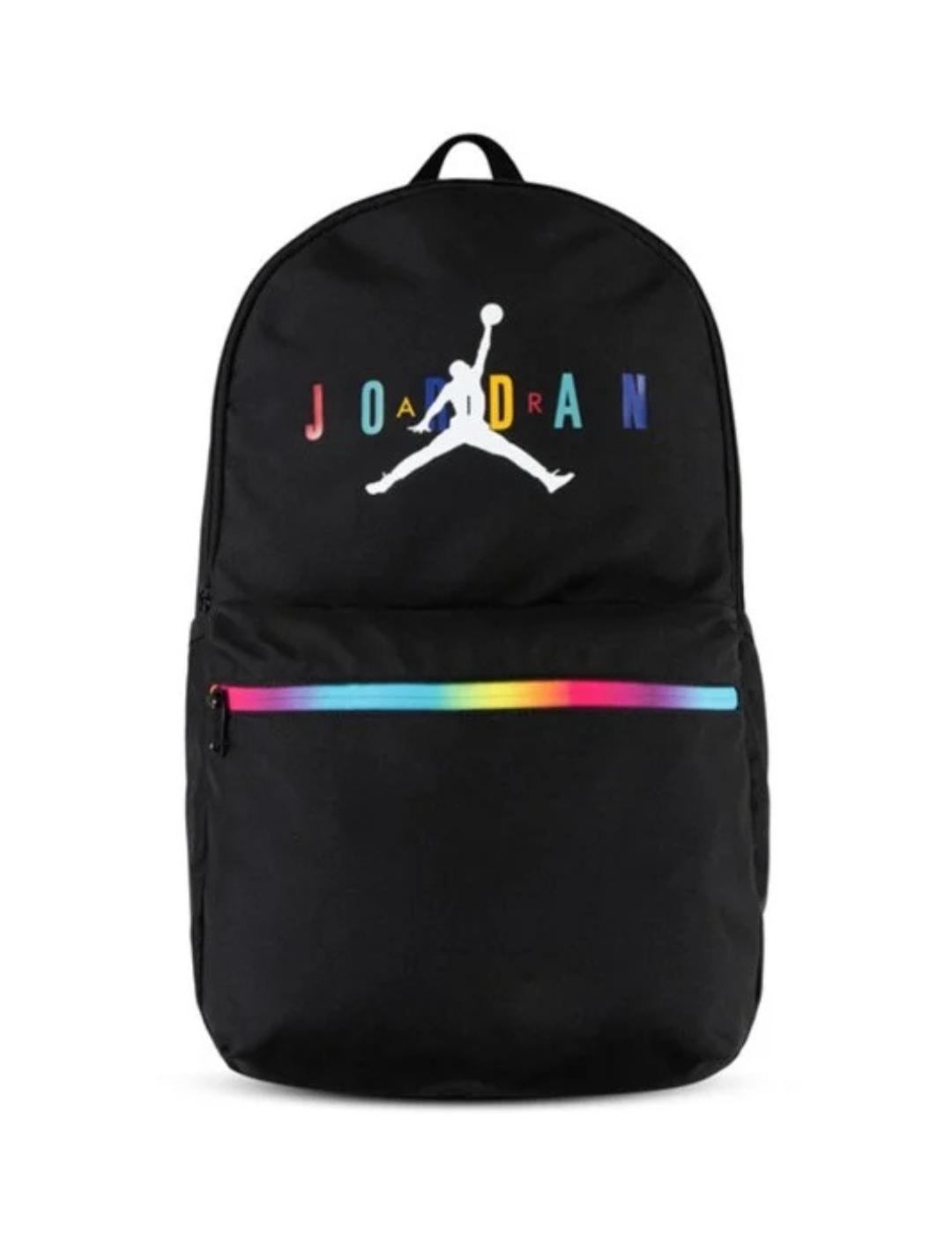 Mochila air jordan jam hbr negro multicolor unisex.