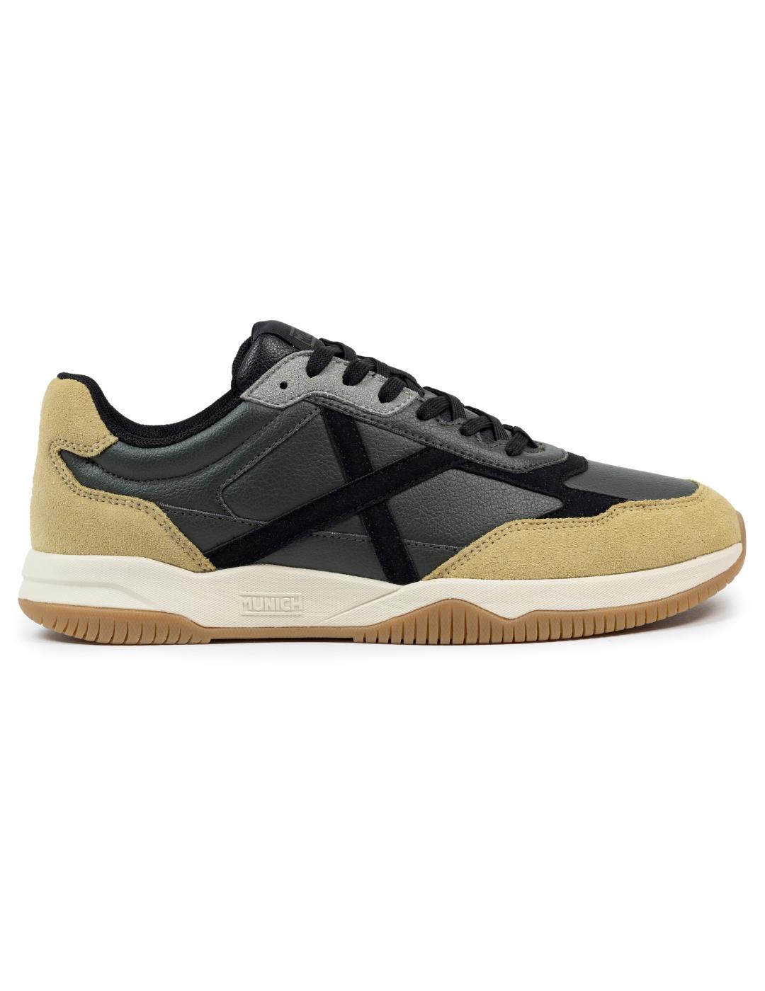 Zapatillas munich lyra 12 verde beige de hombre.