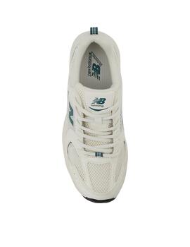 Zapatillas new balance gr530ch blanco verde de niño.
