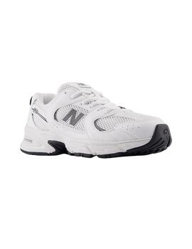 Zapatillas new balance gr530cf blanco negro de niño.