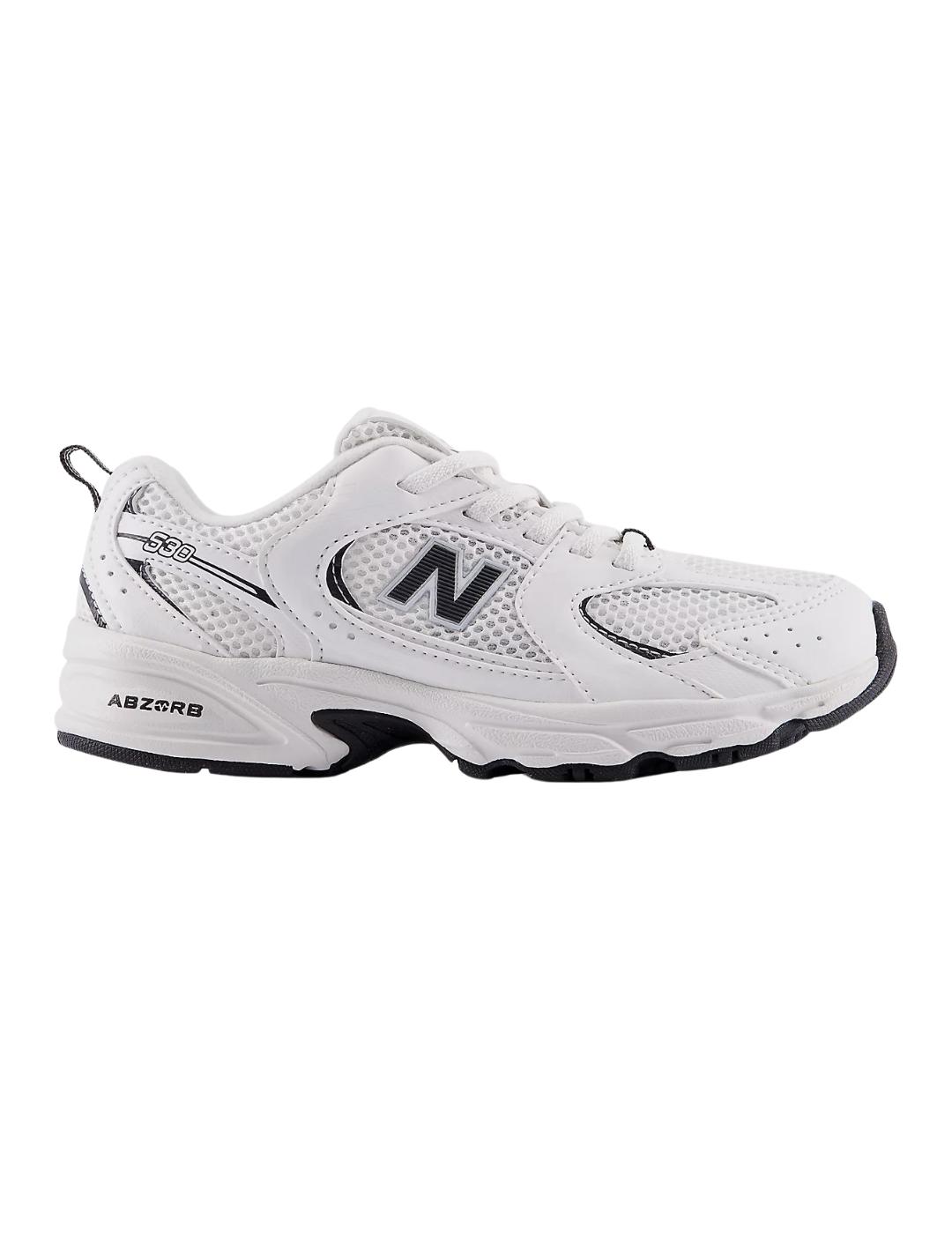 Zapatillas new balance pz530cf blanco negro de niño.