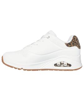 Zapatillas skechers uno jungle nite blanco de mujer.