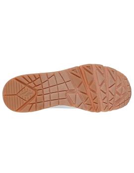 Zapatillas skechers uno jungle nite blanco de mujer.