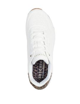 Zapatillas skechers uno jungle nite blanco de mujer.