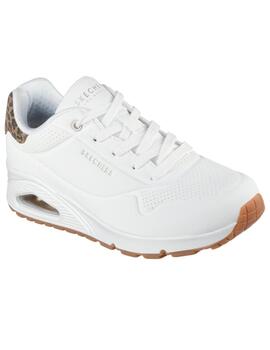 Zapatillas skechers uno jungle nite blanco de mujer.