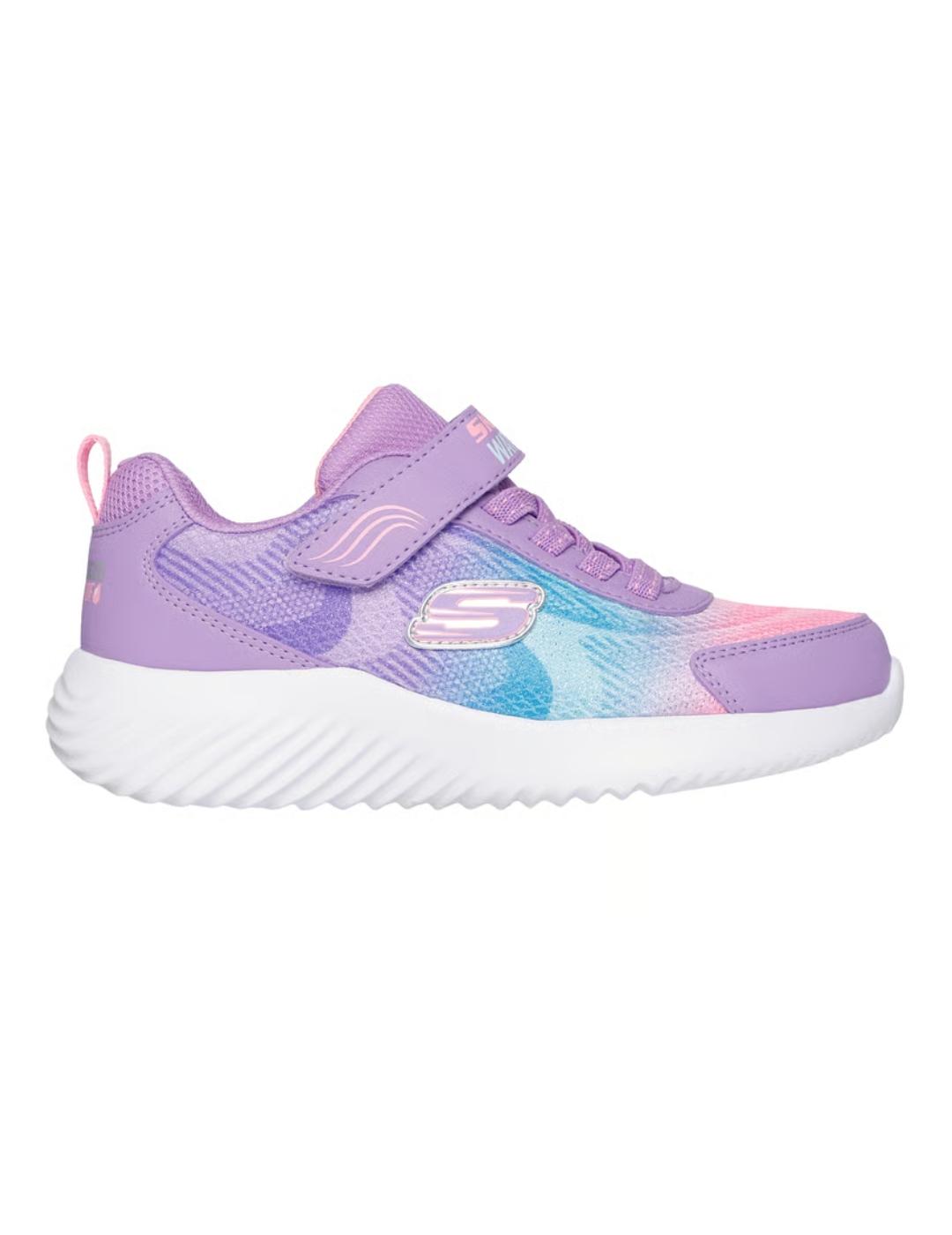 Zapatillas skechers bounder hydra cool multicolor de niña.