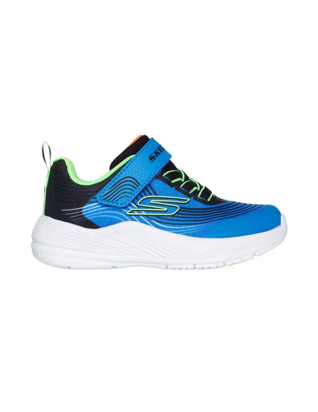 Zapatillas skechers microspec advance azul de bebé.