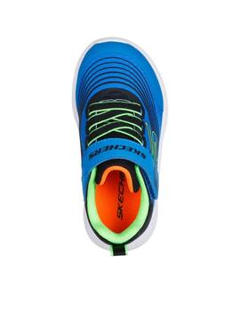 Zapatillas skechers microspec advance azul de bebé.